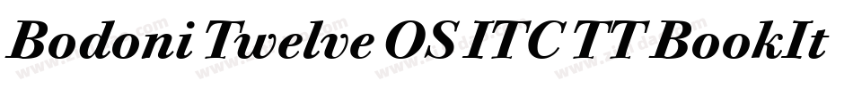 Bodoni Twelve OS ITC TT BookIta字体转换